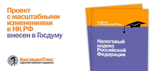 Проект с масштабными изменениями в НК РФ внесен в Госдуму